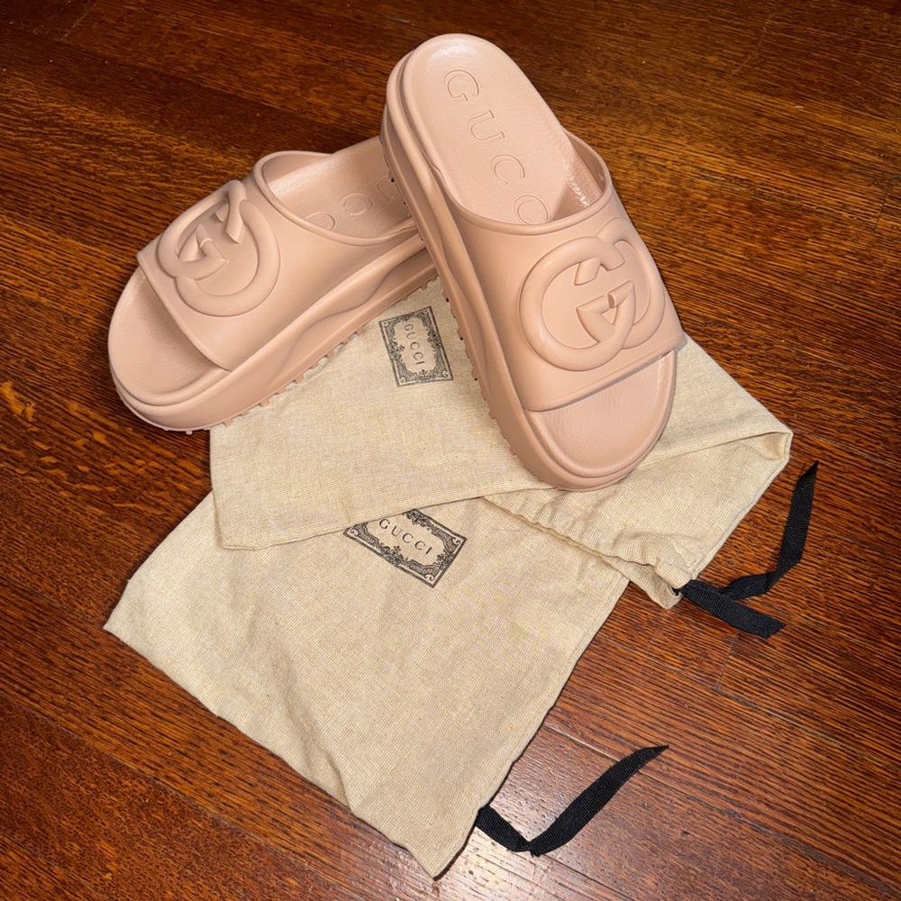 Gucci Platform Slide Sandals - Picture 2 of 7